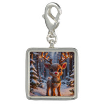 Baby Reindeer In Snowy Forest