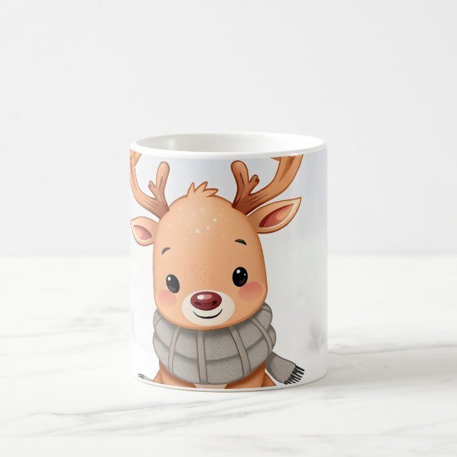 baby reindeer kawaii coffee mug (Center)