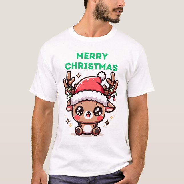 Baby Reindeer - Merry Christmas T-Shirt (Front)