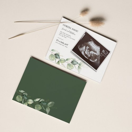 Baby Reveal Eucalyptus Leaves Pregnancy Announcement