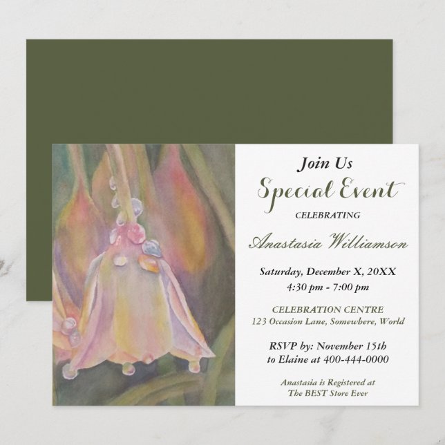 BABY REVEAL PARTY EVENT INVITE (Front/Back)