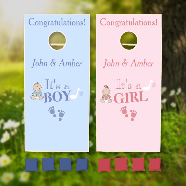 Baby Reveal Shower Game Cornhole Set (Creator Uploaded)