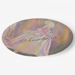 BABY REVEAL SHOWER PARTY MONOGRAM PAPER PLATES