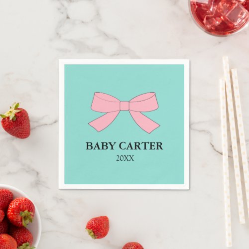 BABY Reveal Sprinkle Shower Personalized Napkins