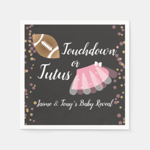 Baby Reveal Tutus or Touchdown Napkins
