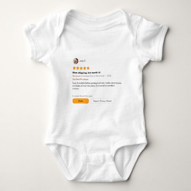 Baby Review Shirt / One-Piece ( 0-24 mos. ) (Front)