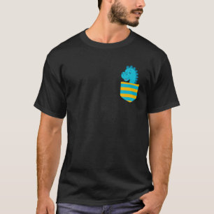 Baby Rex Dino In The Breast Pocket Funny Dinosaur T-Shirt