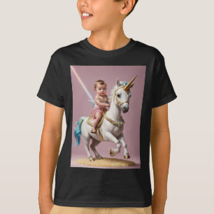 Baby Riding A Unicorn T-Shirt