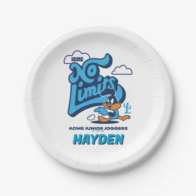 Baby ROAD RUNNER™ - No Limits Paper Plates (Front)
