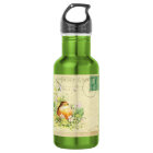 Baby Robin with Violets