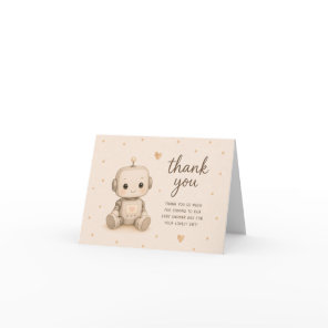 Baby Robot Baby Shower Thank You Card