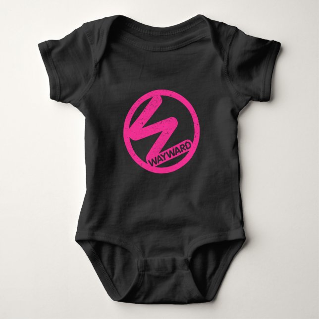 Baby Romper Pink Wayward Logo  (Front)