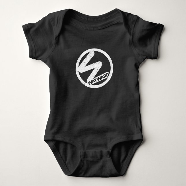 Baby Romper White Wayward Logo  (Front)