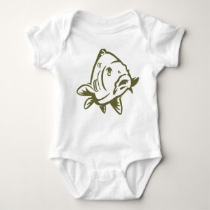 Baby romper with carp