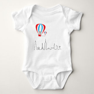 Baby Romper with World skyline
