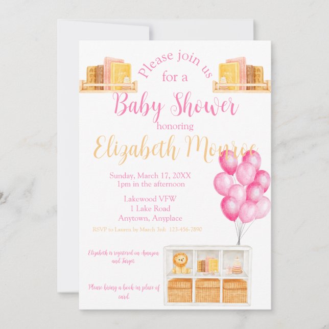 Baby Room Baby Shower Invitation (Front)