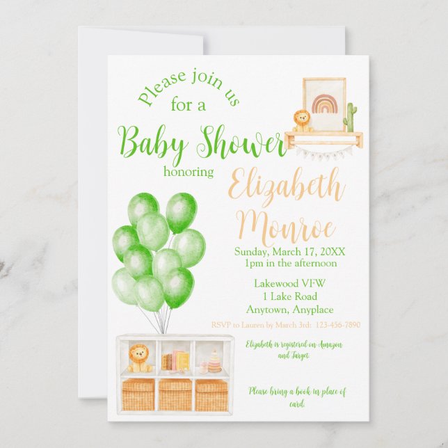 Baby Room Baby Shower Invitation (Front)