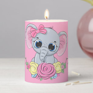 Baby Room / Babyshower Pillar Candle