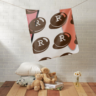 Baby RoomCUTE_PINK_WHITE_BLACK_GRAY RMDESIGNFLO55  Baby Blanket