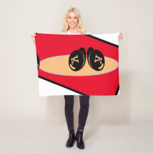 Baby RoomCUTE_RED_WHITE_BLACK_ RMDESIGNFLO55 Fleec