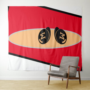 Baby RoomCUTE_RED_WHITE_BLACK_ RMDESIGNFLO55 Tapestry