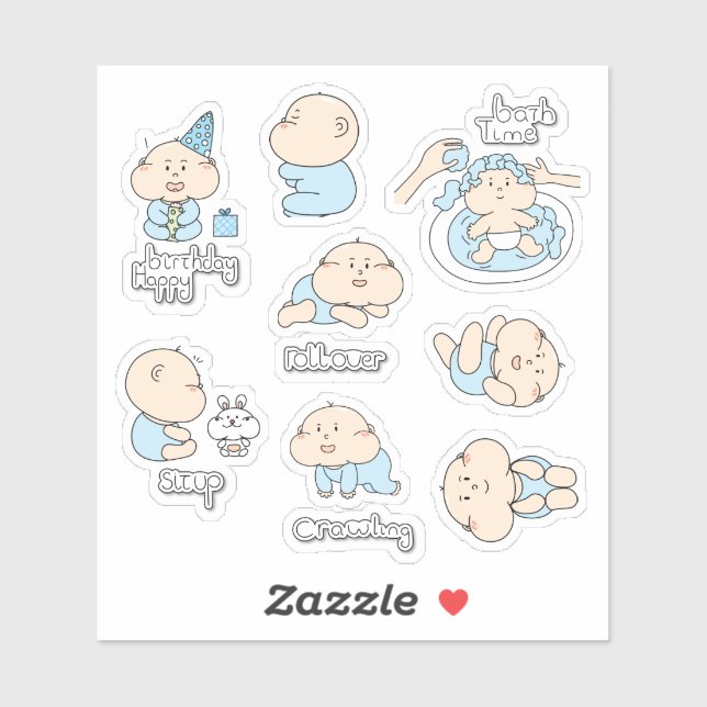 Baby routine milestone  sticker (Sheet)