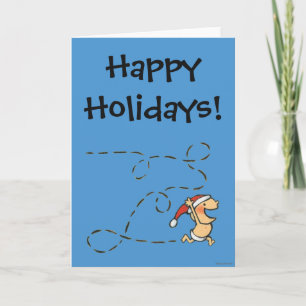 Baby Running On Christmas Morning Holiday Card