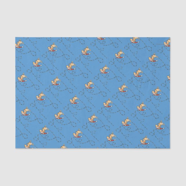 Baby Running On Christmas Morning Tissue Paper (Front)