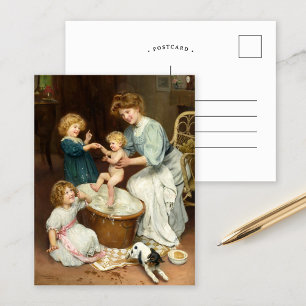 Baby’s Bath Time Arthur John Elsley Postcard