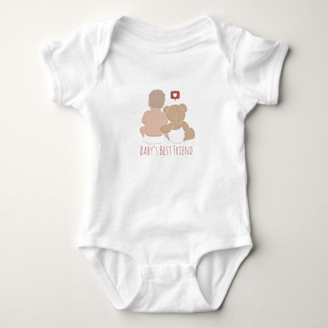 baby’s best friend baby bodysuit (Front)