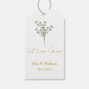 Baby’s Breath Let love grow wedding seed Gift Tags