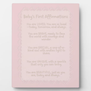 Baby’s First Affirmations Positive Nursery Wall Plaque