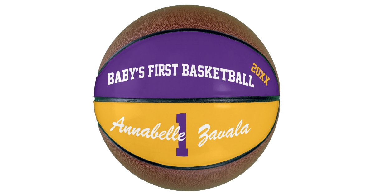 Baby S First Basketball Custom Colors Zazzle Com