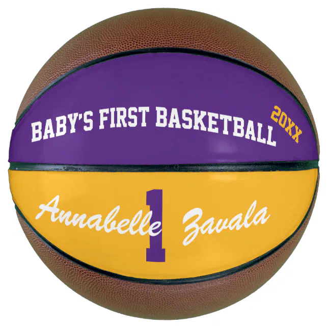 Baby’s First Basketball Custom Colors Zazzle