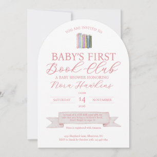Baby’s First Book Club Baby Shower Invitation