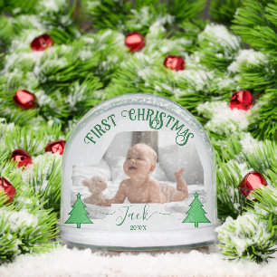  Baby’s First Christmas – 2 Photo Car-Shaped  Snow Globe