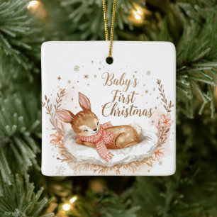 Baby’s First Christmas A Square Keepsake Ceramic Ornament