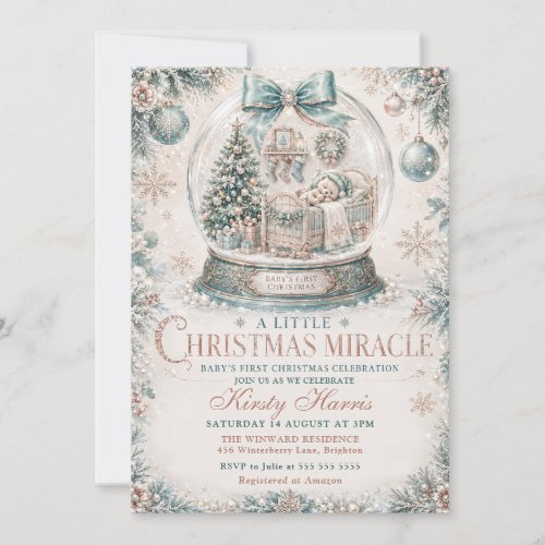 Baby’s First Christmas Celebration Baby Shower Invitation