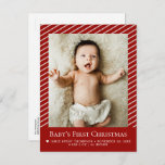 Baby’s First Christmas Custom Photo Birth Stat Postcard