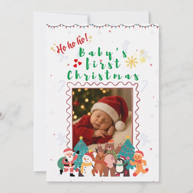 Baby’s First Christmas Personalized  Invitation (Front)