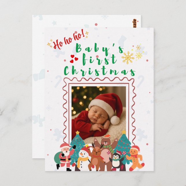 Baby’s First Christmas Personalized  Postcard (Front/Back)