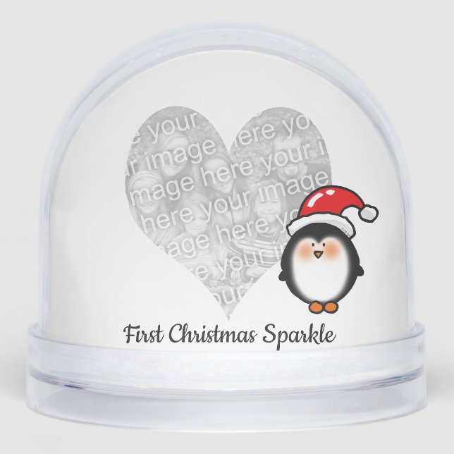 Baby’s First Christmas – Santa Penguin Snow Globe (Front)