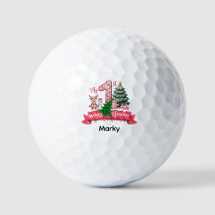 Baby’s First Christmas Snowman Personalized Golf Balls