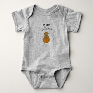 Baby’s First Halloween Bear Pumpkin Baby Bodysuit