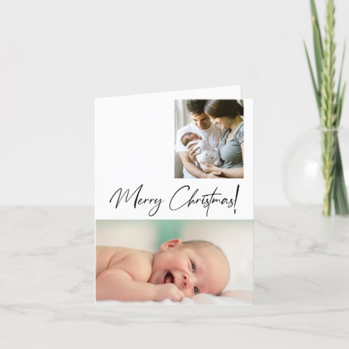 Babyâs First Merry Christmas Custom Photo Birth Ho Holiday Card