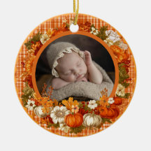Baby’s First Thanksgiving Fall Floral Photo