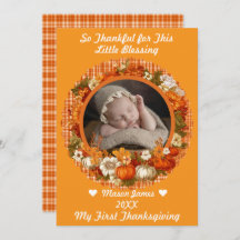 Baby’s First Thanksgiving Fall Floral Photo