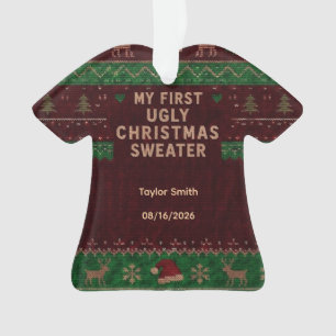 Baby’s First Ugly Christmas Sweater! 🎄❤️ Ornament