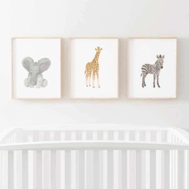 Baby Safari Animal Nursery Decor Wall Art Sets (Creator Uploaded)