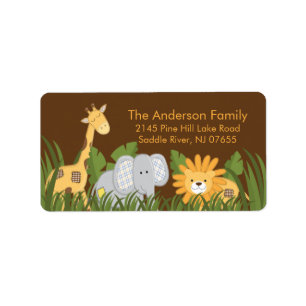Baby Safari Jungle Address Label